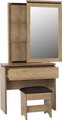 Preview of the first image of Charles 1 drawer dressing table set in oak.