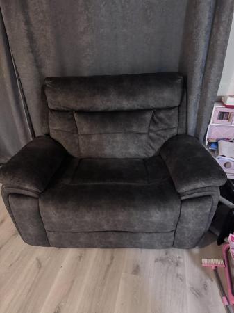Image 3 of SCS fabric recliner sofa and chair