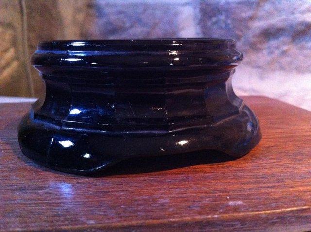 Preview of the first image of Unique black glazed ceramic Bonsai stand.