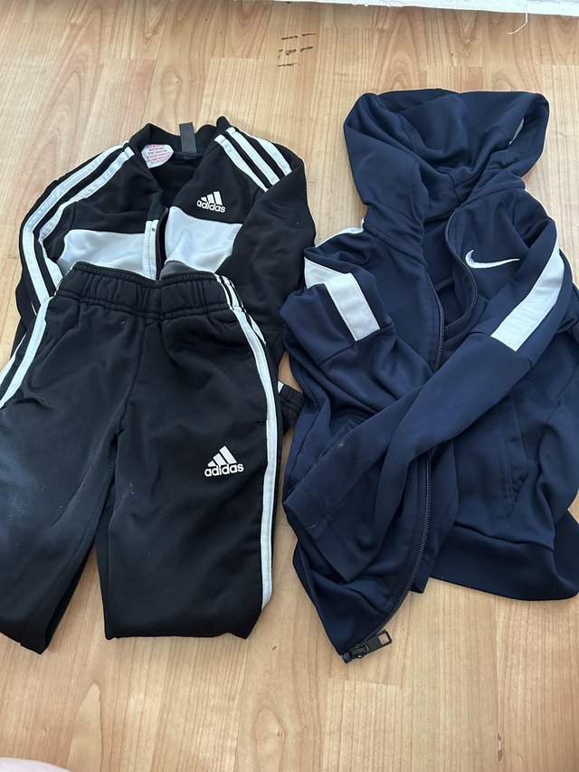 Preview of the first image of Adidas and Nike tracksuit 4-5 year old.