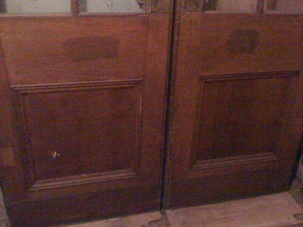 Image 6 of A pair of Reclaimed Victorian Oak library doors