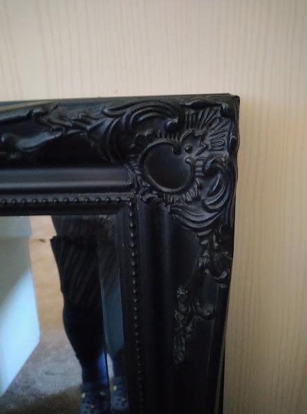 Preview of the first image of BLACK FRAMED BAROQUE WALL MIRROR.