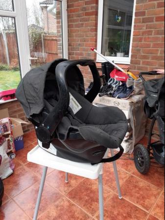 Image 2 of Mothercare Urban Detour 3 Wheel Buggy, and Car seat.