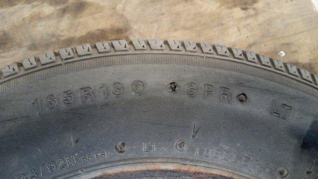 Image 2 of For sale. Used 165 R 13 trailer tyre.