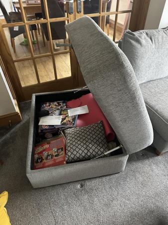 Image 4 of 5 seater sofa with two large foot rests and double chair