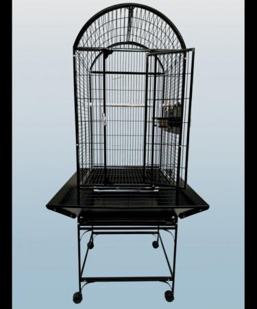 Image 1 of Parrot-Supplies Alabama Dome Top Parrot Cage Black