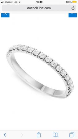 Image 1 of Platinum and diamond ring