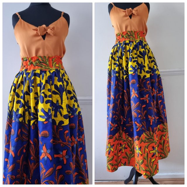 Preview of the first image of Ankara Skirt Summer Skirt.