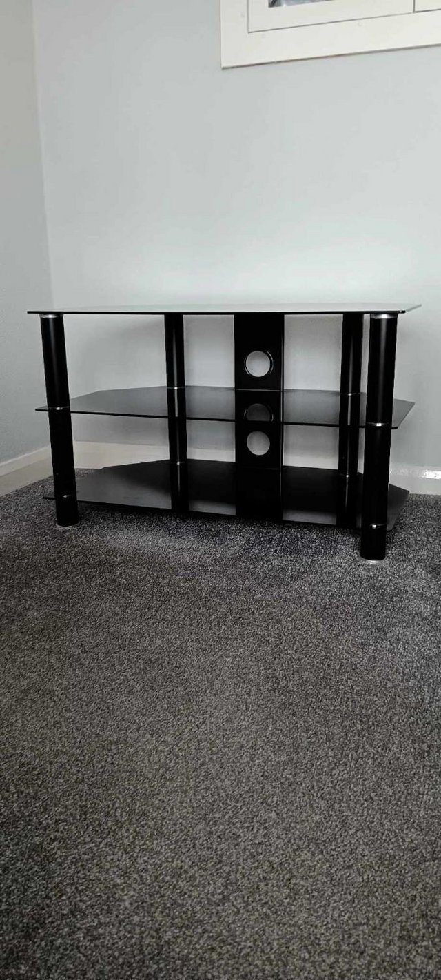 Preview of the first image of Glass TV Stand Three Tier Unit.