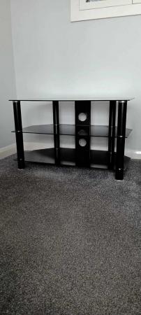 Image 1 of Glass TV Stand Three Tier Unit