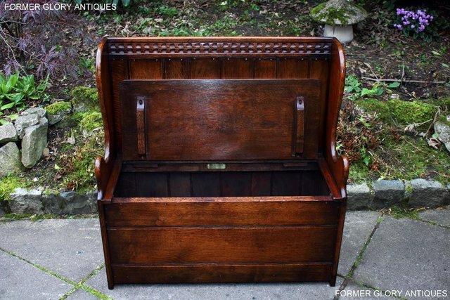 Image 4 of A TITCHMARSH AND GOODWIN OAK BENCH BOX SETTLE PEW ARMCHAIR