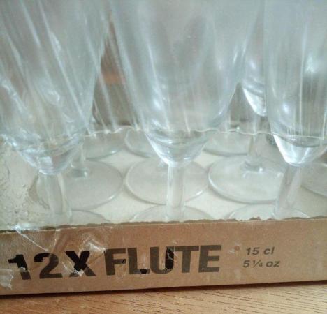 Image 3 of Set 12 short stem flute champagne glasses - unopened pack