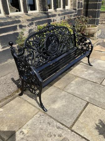 Image 1 of Garden Bench ornate cast iton