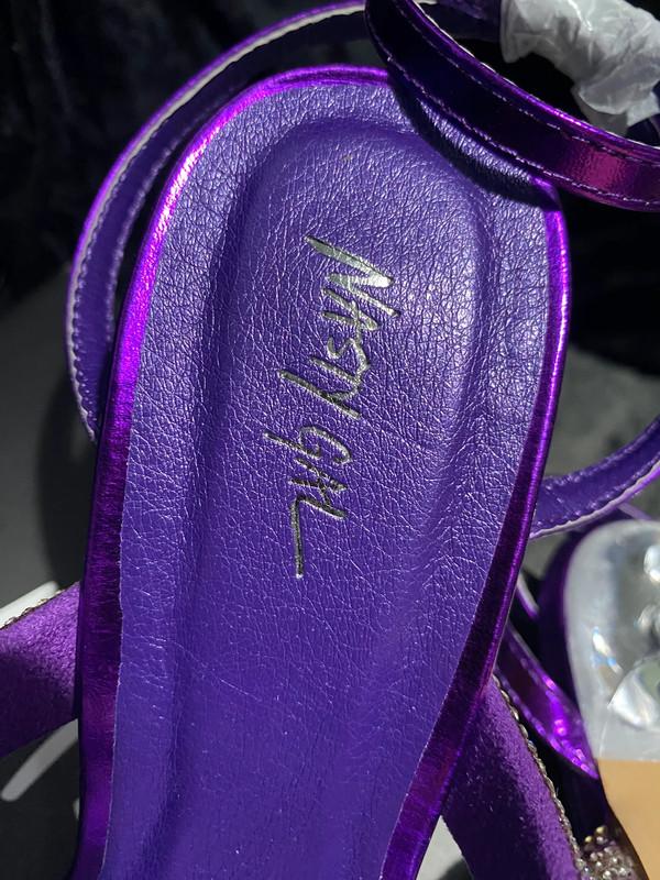 Preview of the first image of Nasty Gal strappy gem detail heels size 4 prom/wedding.