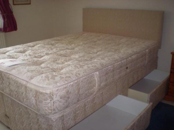 Image 1 of DORLUX DIVAN BASE DOUBLE BED C/W HEADBOARD