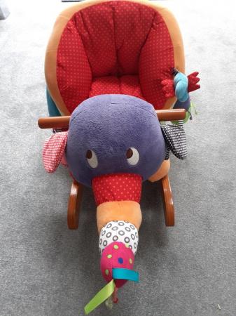 Image 2 of Sit on Rocker Elephant brightly coloured