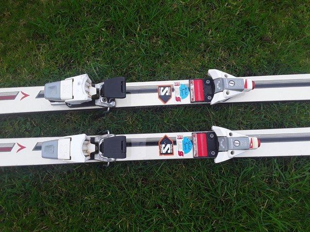 Preview of the first image of PAIR of LEADER DYNASTAR SKIS WITH SALOMEN BINDINGS.