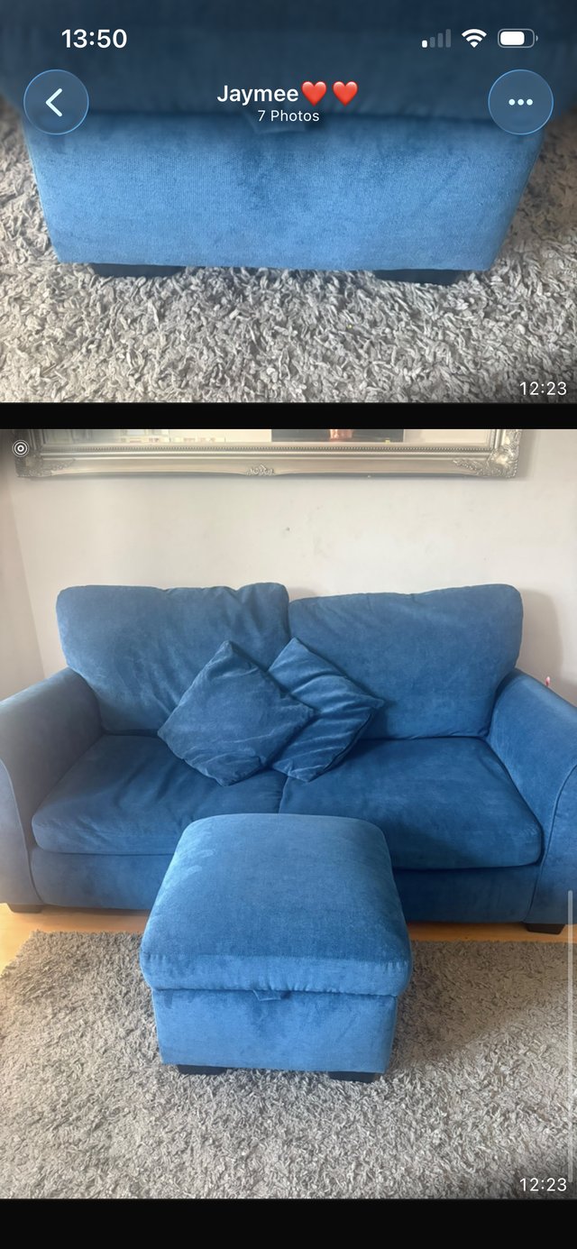 2x sofa bed 1x footstool — DIY & Tools in Stanford-le-Hope