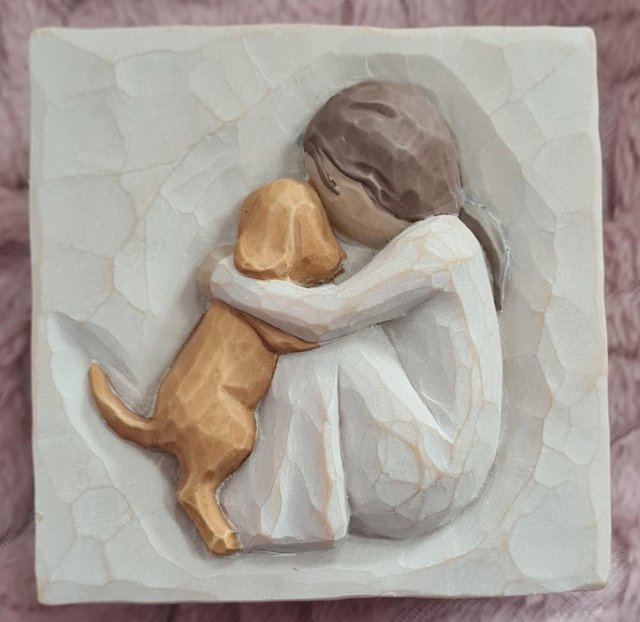 Preview of the first image of Willow Tree “True” sculpted hand painted keepsake box.
