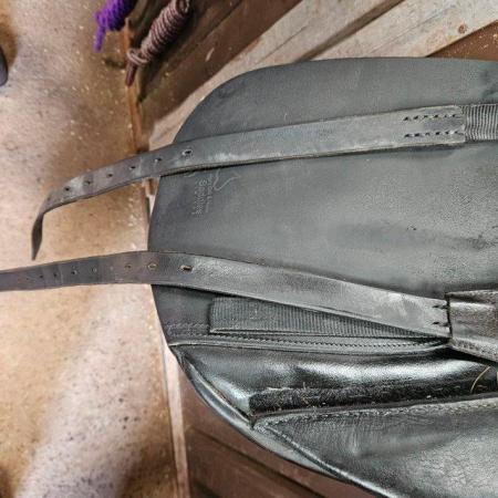Image 2 of dressage saddle with changeable knee rolls