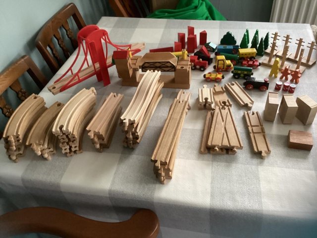 Preview of the first image of Children’s Wooden Brio Train-set.
