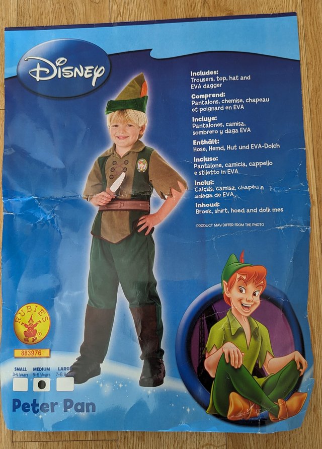Preview of the first image of Disney Peter Pan Costume 5-6 years.