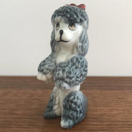 Image 1 of Vintage 1960's poodle, dog ornament. Small chip.