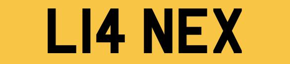 Preview of the first image of L14NEX LIANE Number Plate Private Personalised Registration.