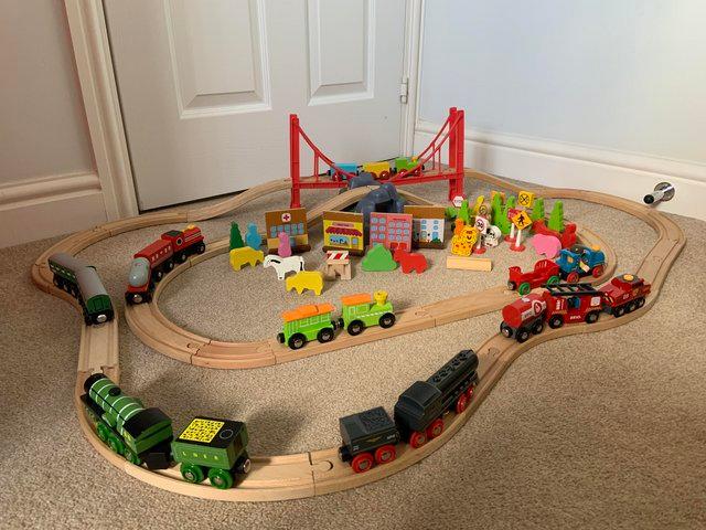 Preview of the first image of Huge bundle of toy trains and track.