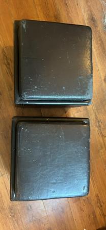 Image 1 of Two black solid Foot stools ottomans