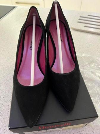Image 1 of New Black suede court shoes, size 6