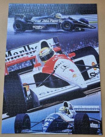 Image 1 of 1000 piece jigsaw called RACING CARS by King Puzzles