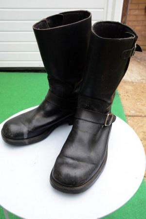 Image 1 of Harley Davidson Style Vintage Motorcycle Boots .