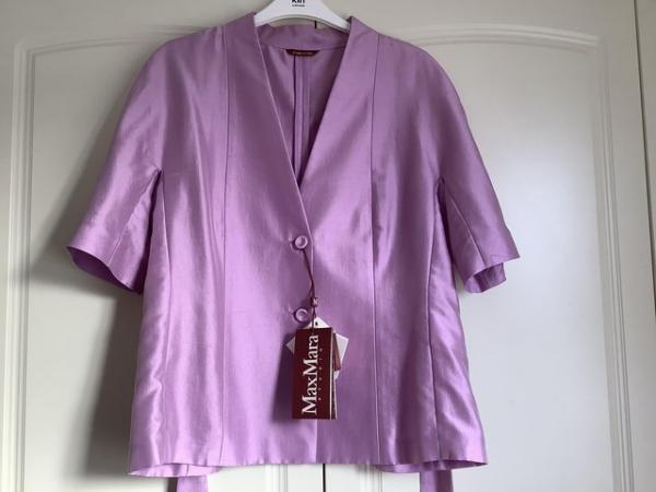 Image 3 of Max, Mara silk blouse/jacket with tie belt