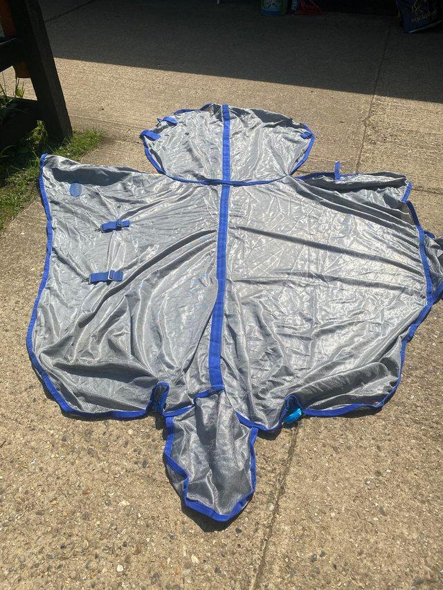 Preview of the first image of 6’0” Weatherbeeta fly rug with belly.