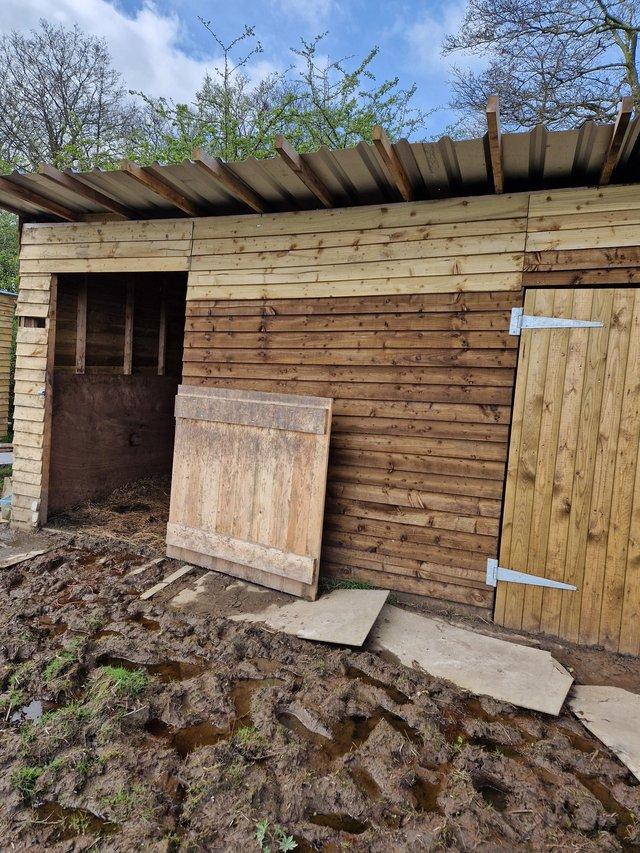 Preview of the first image of X3 stables and tack room for sale.