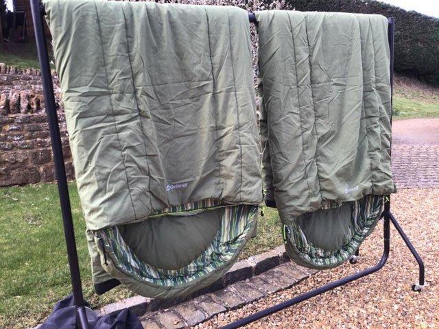 Preview of the first image of Outwell Camper lux green Sleeping Bags x2/Linings x2.