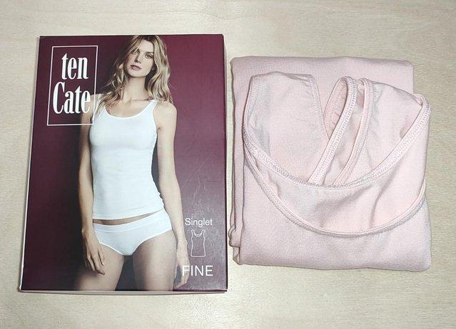 Preview of the first image of Ten Cate Vest Pink Large. Pink & Grey Bra Medium 12/14.