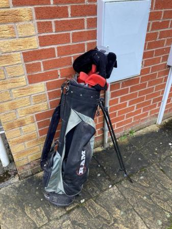 Image 1 of Golf Clubs and Golf Bag, Mainly RAM