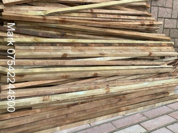 Image 3 of 50 x 3 foot 8 inch long - 1 x 1 inch Treated trellis Timber