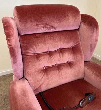 Image 2 of LUXURY ELECTRIC RISER RECLINER ROSE PINK CHAIR ~ CAN DELIVER
