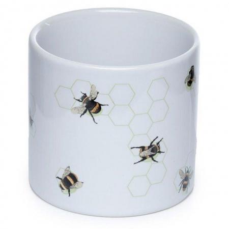 Image 1 of The Nectar Meadows Bee Ceramic Indoor Plant Pot - Small