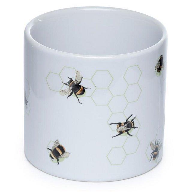 Preview of the first image of The Nectar Meadows Bee Ceramic Indoor Plant Pot - Small.