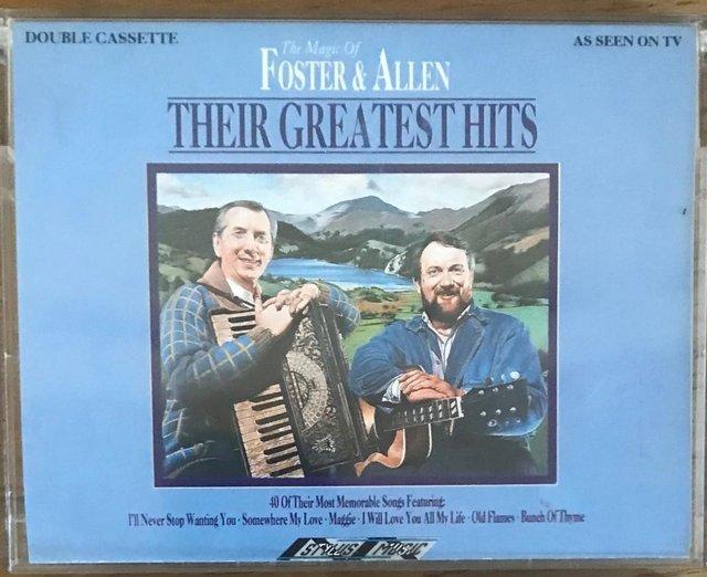 Preview of the first image of Foster & Allen Their Greatest Hits double music cassette..