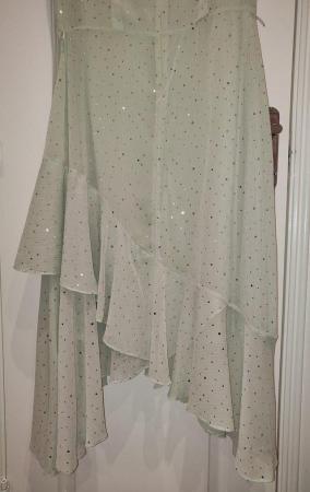 Image 15 of BNWT Women's Wallis Green Sparkle Lined Sleeveless Dress UK