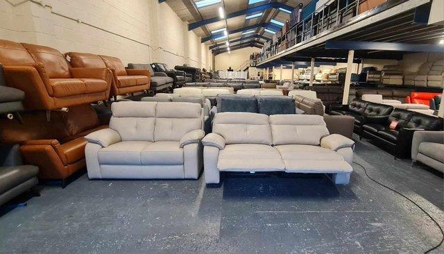 Image 8 of Italian Lugano cream leather 3+2 seater sofas