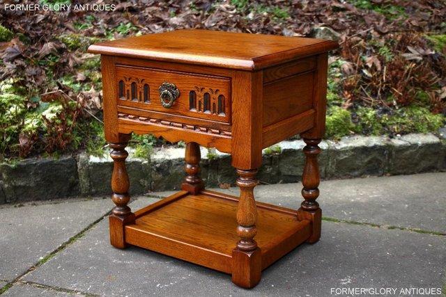 Image 14 of OLD CHARM LIGHT OAK PHONE LAMP TABLE BEDSIDE CABINET STAND