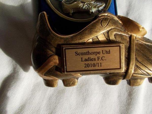 Image 3 of Scunthorpe UTD Ladies & Cumberland CFA football 2 trophies