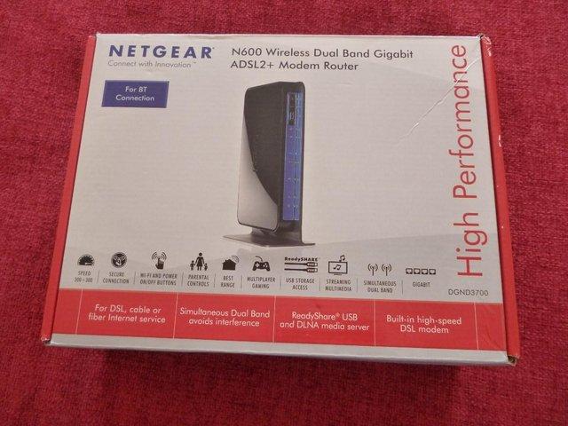 Preview of the first image of Netgear N600 Dual Band Modem Router ADSL2+.