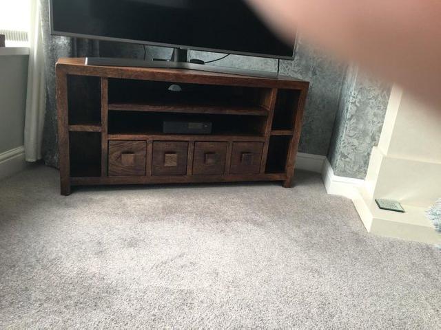 Preview of the first image of Solid Mango Wood TV corner unit.
